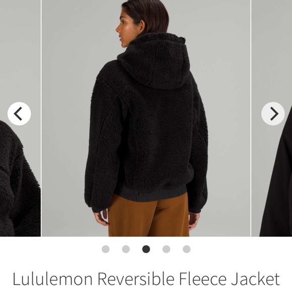 Lululemon | Black Reversible Fleece Hoodie Jacket Coat Size 6 - Picture 2 of 15